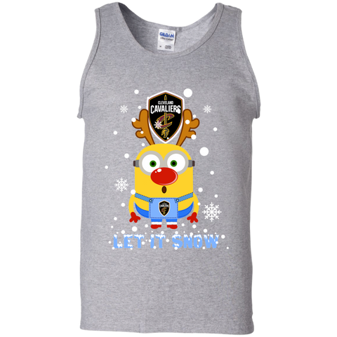 Minion Cleveland Cavaliers Primary Ugly Christmas Sweaters Let It Snow Tank Top - The White Eagles