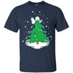Snoopy Tree Christmas The Peanuts Movie Cotton T-Shirt - The White Eagles