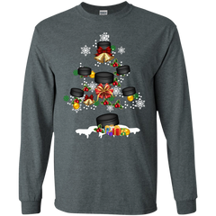 Christmas Is Coming Hockey Santa Claus Ugly Christmas Sweater LS Cotton T-Shirt - The White Eagles