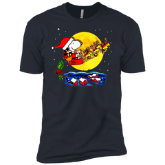 Snoopy Santa Claus Christmas The Peanuts Movie Men's Sleeve Shirt - The White Eagles