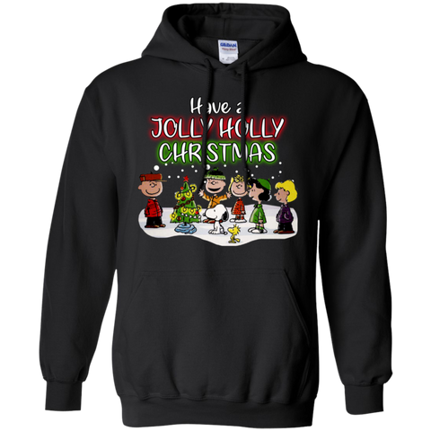 Have A Jolly Holly Christmas The Peanuts Movie Snoopy Charlie Brown Woodstock Hoodie - The White Eagles