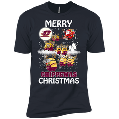 Central Michigan Chippewas T Shirts Minions Santa Claus Merry Christmas Men's Sleeve Shirt - The White Eagles