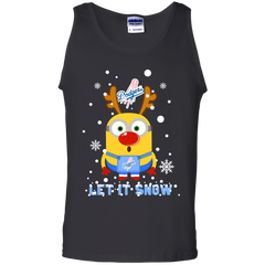 Minion Los Angeles Dodgers  Ugly Christmas Sweaters Let It Snow Tank Top - The White Eagles