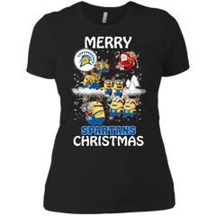 San Jose State Spartans Ugly Christmas Sweaters Minions Santa Claus Merry Christmas Ladies' Shirt - The White Eagles