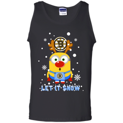 Minion Boston Bruins Ugly Christmas Sweaters Let It Snow Tank Top - The White Eagles