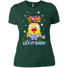 Minion Dayton Flyers Ugly Christmas Sweaters Let It Snow Ladies' Shirt - The White Eagles