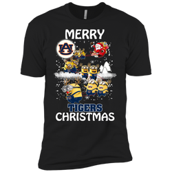 Auburn Tigers T Shirts Minions Santa Claus Merry Christmas Men's Sleeve Shirt - The White Eagles