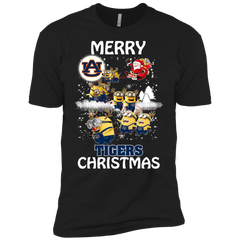 Auburn Tigers T Shirts Minions Santa Claus Merry Christmas Men's Sleeve Shirt - The White Eagles