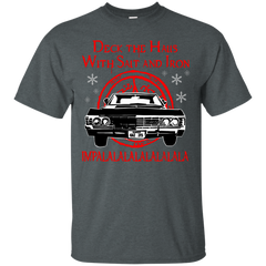 Deck The Halls With Salt And Iron Impala Lalalalalalala Supernatural Ugly Christmas Sweater Cotton T-Shirt - The White Eagles