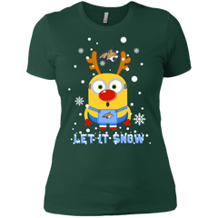 Minion Montana State Bobcats Ugly Christmas Sweaters Let It Snow Ladies' Shirt - The White Eagles
