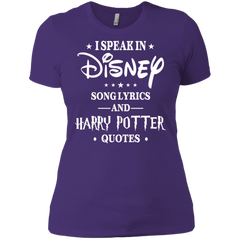 I Speak In Disney Song Lyrics And Harry Potter Quotes Shir Ladies' Shirt - The White Eagles