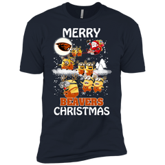 Oregon State Beavers Ugly Christmas Sweaters Minions Santa Claus Merry Christmas Men's Sleeve Shirt - The White Eagles