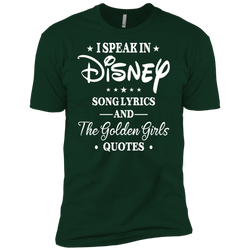 I Speak In Disney Song Lyrics And The Golden Girls Quotes Shirt Men's Sleeve Shirt - The White Eagles