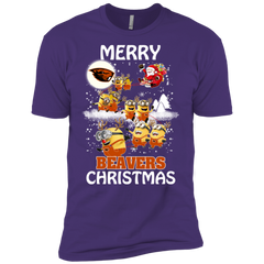 Oregon State Beavers Ugly Christmas Sweaters Minions Santa Claus Merry Christmas Men's Sleeve Shirt - The White Eagles
