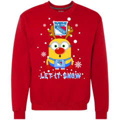 Minion New York Rangers Ugly Christmas Sweaters Let It Snow Sweatshirt - The White Eagles