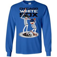 Chicago White Sox Baseball Rick And Morty LS Cotton T-Shirt - The White Eagles
