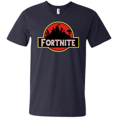 Fortnite Jurassic Park Jurassic World Fallen Kingdom Men's V-Neck T-Shirt - The White Eagles