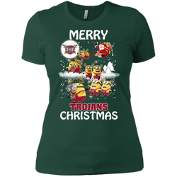 Troy Trojans Ugly Christmas Sweaters Minions Santa Claus Merry Christmas Ladies' Shirt - The White Eagles