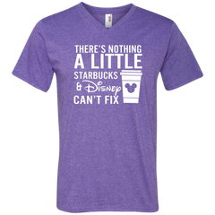 There's Nothing A Little Starbucks & Disney Can't Fix Shirt Men's V-Neck T-Shirt - The White Eagles