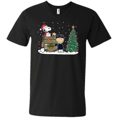Chicago Bears Snoopy The Peanuts Ugly Christmas Sweater  Super Bowl Men's V-Neck T-Shirt - The White Eagles