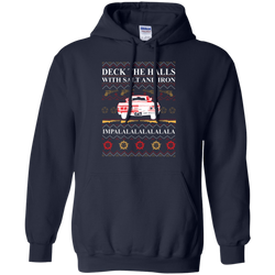 Deck The Halls With Salt And Iron Ugly Christmas Sweater Hoodie - The White Eagles