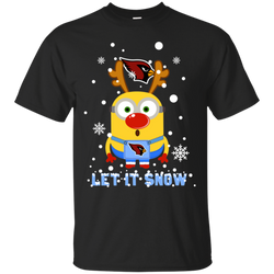 Minion Arizona Cardinal Ugly Christmas Sweaters Let It Snow Cotton T-Shirt - The White Eagles