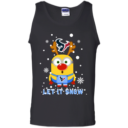 Minion Houston Texans Ugly Christmas Sweaters Let It Snow Tank Top - The White Eagles