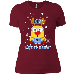 Minion Jackson State Tigers Ugly Christmas Sweaters Let It Snow Ladies' Shirt - The White Eagles