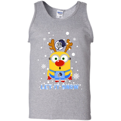 Minion Holy Cross Crusaders Ugly Christmas Sweaters Let It Snow Tank Top - The White Eagles
