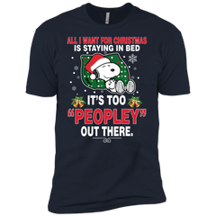 I Want For Christmas Is Staying In Bed Snoopy The Peanuts Movie Men's Sleeve Shirt - The White Eagles