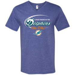 Nfl Dilly Dilly Miami Dolphins A True Friend Of The Dolphins Men's V-Neck T-Shirt - The White Eagles