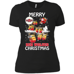 Arkansas State Red Wolves Ugly Christmas Sweaters Minions Santa Claus Merry Christmas Ladies' Shirt - The White Eagles