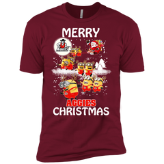 New Mexico State Aggies Ugly Christmas Sweaters Minions Santa Claus Merry Christmas Men's Sleeve Shirt - The White Eagles