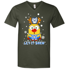 Minion Butler Bulldogs Ugly Christmas Sweaters Let It Snow Men's V-Neck T-Shirt - The White Eagles