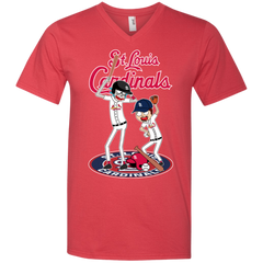 St Louis Cardinals Baseball Rick And Morty Men's V-Neck T-Shirt - The White Eagles
