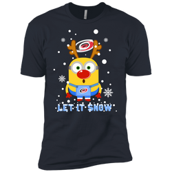 Minion Carolina Hurricanes  Ugly Christmas Sweaters Let It Snow Men's Sleeve Shirt - The White Eagles
