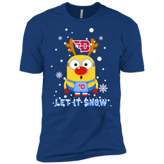 Minion Dayton Flyers Ugly Christmas Sweaters Let It Snow Men's Sleeve Shirt - The White Eagles