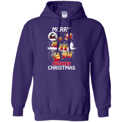 Northern Lllinois Huskies Ugly Christmas Sweaters Minions Santa Claus Merry Christmas Hoodie - The White Eagles
