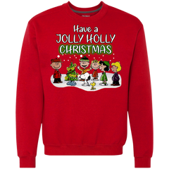 Have A Jolly Holly Christmas The Peanuts Movie Snoopy Charlie Brown Woodstock Sweatshirt - The White Eagles