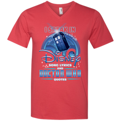 I Speak In Disney Song Lyrics And Doctor Who Quotes Shirt Men's V-Neck T-Shirt - The White Eagles