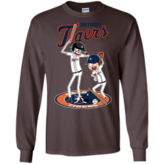 Detroit Tigers Baseball Rick And Morty LS Cotton T-Shirt - The White Eagles