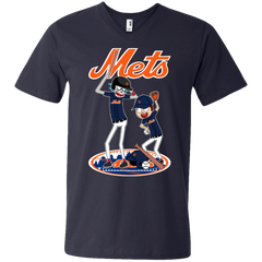 New York Mets Baseball Rick And Morty Men's V-Neck T-Shirt - The White Eagles