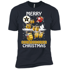 Vanderbilt Commodores Ugly Christmas Sweaters Minions Santa Claus Merry Christmas Men's Sleeve Shirt - The White Eagles
