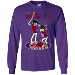 Los Angeles Angels Baseball Rick And Morty LS Cotton T-Shirt - The White Eagles