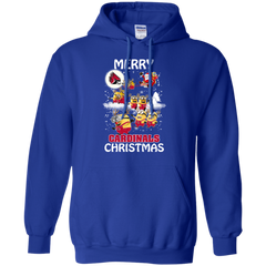 Ball State Cardinals Ugly Christmas Sweaters Minions Santa Claus Merry Christmas Hoodie - The White Eagles
