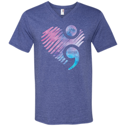 You Matter Don't Let Your Story End Semicolon Shirt Men's V-Neck T-Shirt - The White Eagles