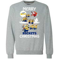 Toledo Rockets Ugly Christmas Sweaters Minions Santa Claus Merry Christmas Sweatshirt - The White Eagles