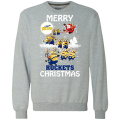 Toledo Rockets Ugly Christmas Sweaters Minions Santa Claus Merry Christmas Sweatshirt - The White Eagles