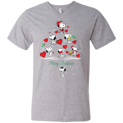 Snoopy Merry Christmas The Peanuts Movie Men's V-Neck T-Shirt - The White Eagles