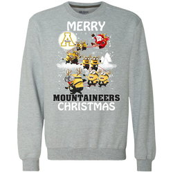 Appalachian State Mountaineers T Shirts Minions Santa Claus Merry Christmas Sweatshirt - The White Eagles